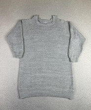 Bershka Sweater Dress Womens XS Gray Knit Raglan Long Sleeve Pullover Casual
