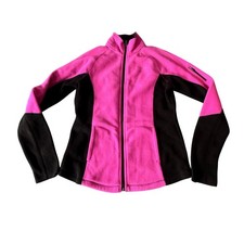 Tek Gear Women Pink Black Fleece Jacket Full ...