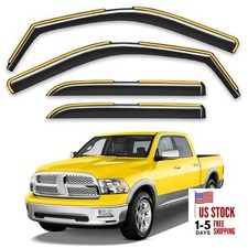 in-Channel Window Rain Guards Fit for 2009-2018 Dodge RAM Crew Cab Mega Cab