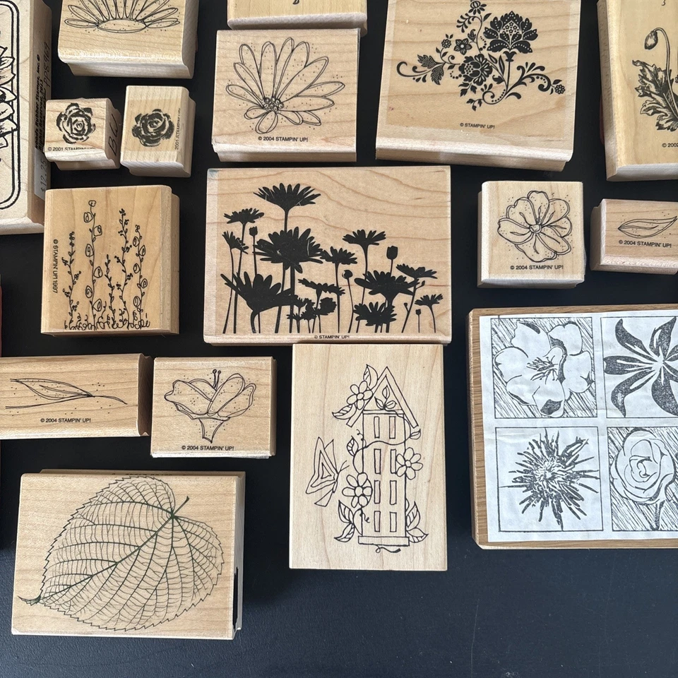 Lote de sellos de goma pájaros flores dichos tarjetas hacer álbum de memoria más nuevo Foto 4 de 4