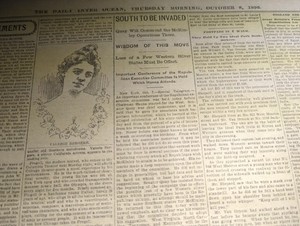 OCT 8, 1896 NEWSPAPER #2737- THE GREAT LAFAYETTE, SIGMUND NEUBERGER MAGIC SHOW