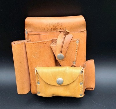 NICHOLAS No. 966 leather tool belt pouch New READ