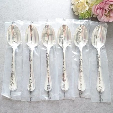 Christofle Rubans Silverplate Flatware Coffee Spoon 6pcs Brand New