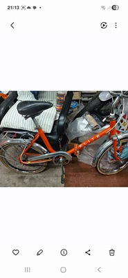 70s Elite 20in, Folding Bike, Orange, Alloy Mudguards +Chain Guard. Rack - Image 1 of 2