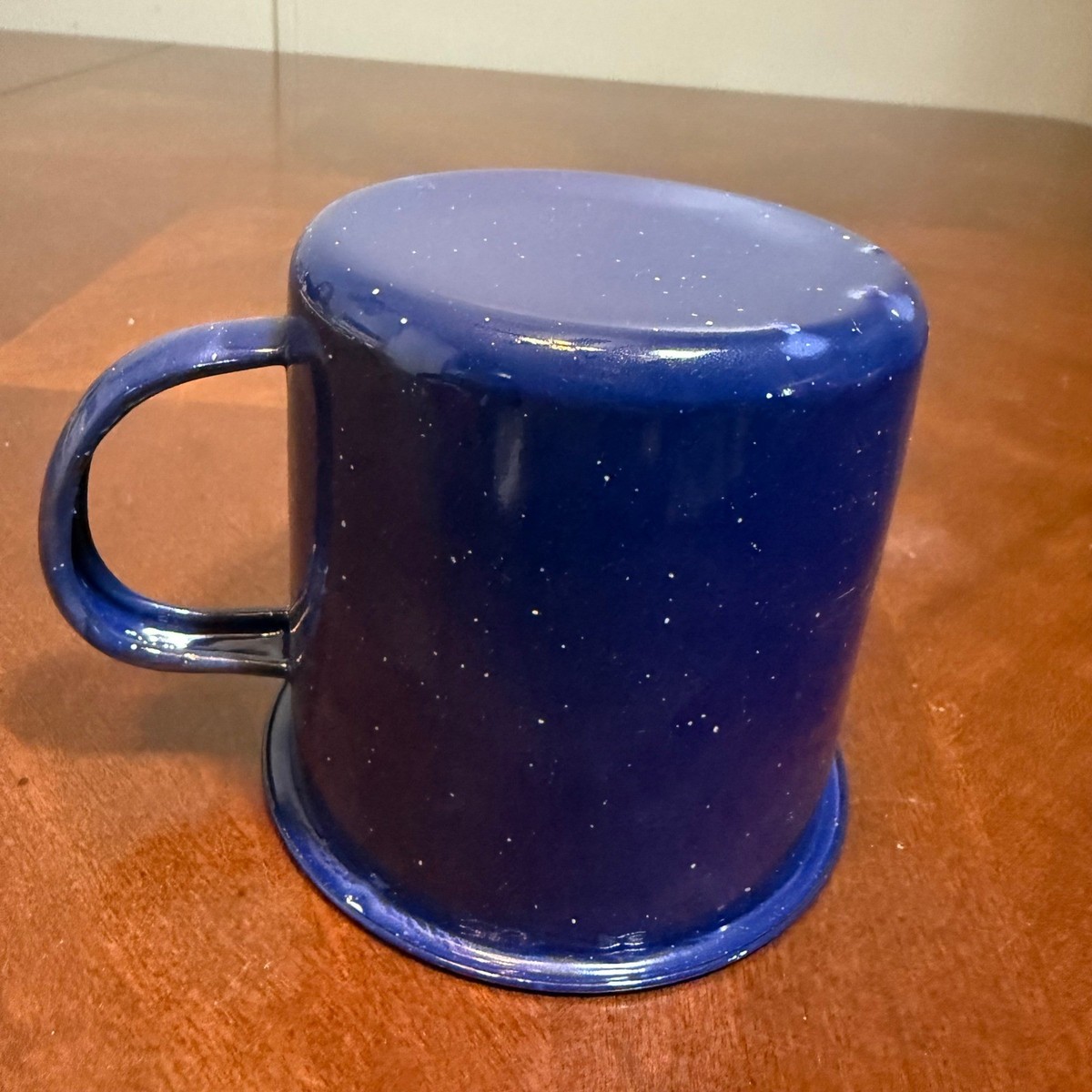 Marlboro Enamel Camp Mug Dark Blue Speckled Coffee Tea Cup
