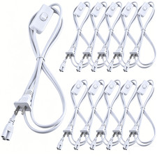 6FT 10FT Power Cable Cords Wire Supply Plug Switch for Tube Light Fixture