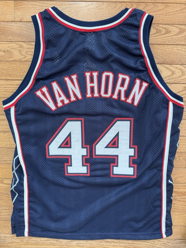 Champion Authentic Jersey Keith Van Horn Brooklyn NJ Nets Men 48 New Tags Stitch