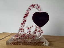 Hand Made LOVE With Flowers  and Heart From Epoxy