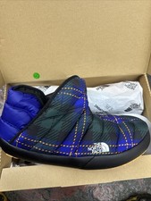 The North Face Mens Thermoball Traction V Plaid Mules Lapis Blue size 12