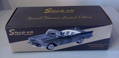Snap On Tools Special Titanium 1957 Chevy Bel Air Convertible 1:24 Limited Edit.