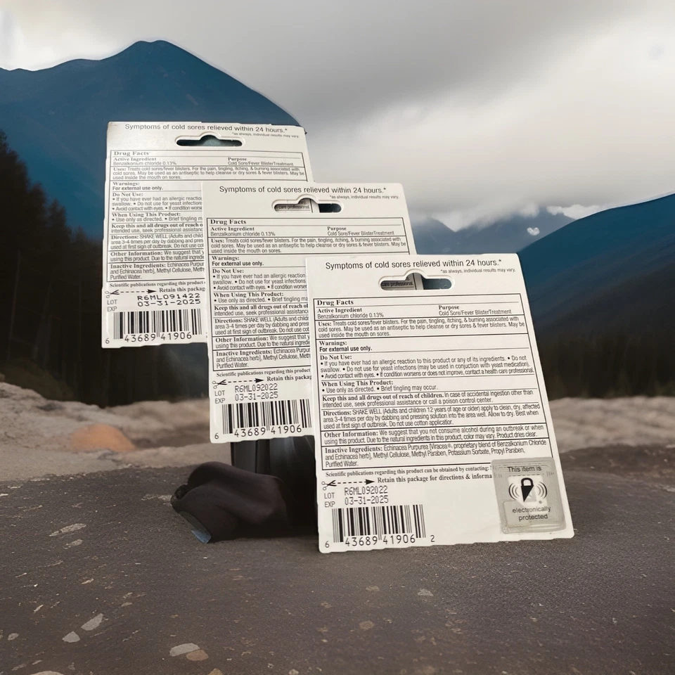 Tratamiento para herpes labial Releev 0,2 fl oz alivio calmante del dolor para ampollas❗️LOTE DE 3 Foto 2 de 2