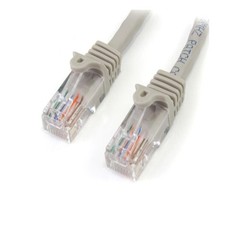 Image of StarTech.com 5m CAT5e UTP RJ45 Ethernet Patch Cable Grey 45PAT5MGR