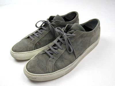 Bergdorf Goodman x Common Projects Men's Leather Sneakers Gray Size 44 EUR / 11
