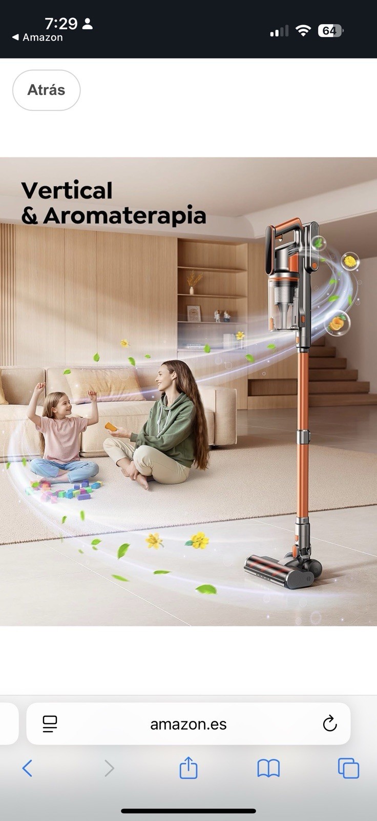 Fieety V9 Cordless Vacuum Cleaner   50KPA/600W