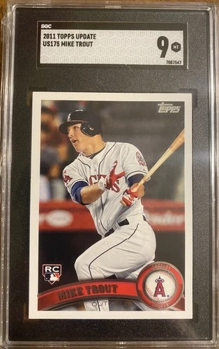 Mike Trout 2011 Topps Update Series Rookie Card #US175 SGC 9 Mint Angels