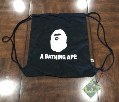 Bape A Bathing Ape Draw String Backpack Black