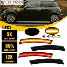 2/4/6X Smoked Lens LED Side Marker Lights For Mini Cooper R50 R52 R53 2002-2008