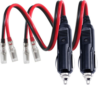 [2 PACK] 12V 12Volt Replacement Cigarette Lighter Male Plug with Leads - Car Ada