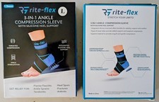 NIB Rite-Flex 3-in-1 Ankle Compression Sleeve...