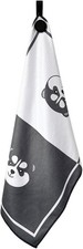 Magnetic Golf Towels with Clip, Microfiber Waffle White and Gray Husky