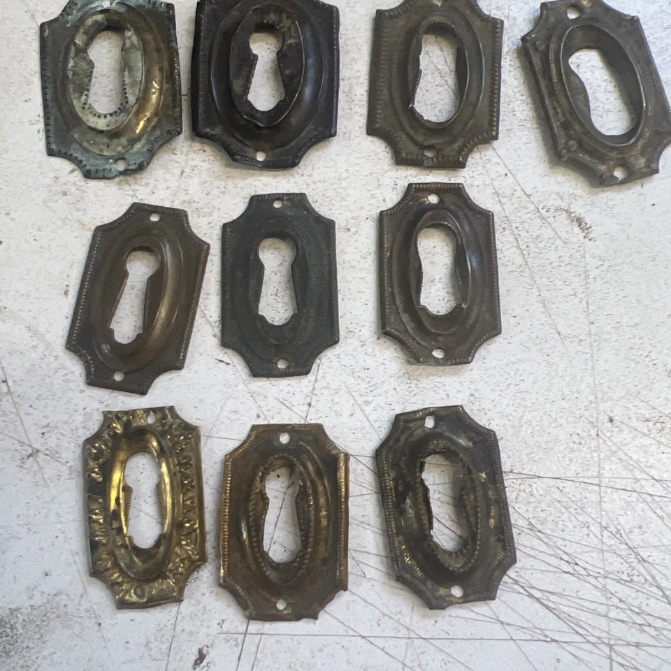 19 placas de escudo de latón del período federal, raras Foto 3 de 4