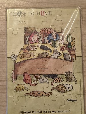 1994 Jigsaw Puzzle Puzzlegram Card of Close To Home Comic Jig hello-s