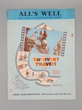All&rsquo;s Well Sheet Music Leo Robin Ralph Rainger Famous Music Corp 1939