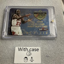 👀🐐📈NBA HOOPS AIRLINES FREQUENT FLYER MICHAEL JORDAN #4/20 WITH Case