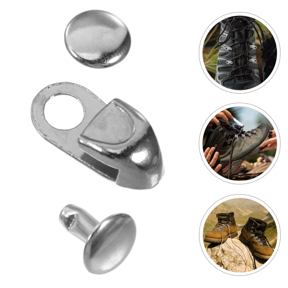 APL 12 Pezzi Gancio per Scarpe con Occhielli in Lega Fibbia in Metallo Ganci per Stivali Lacci Rivetti Raccordi