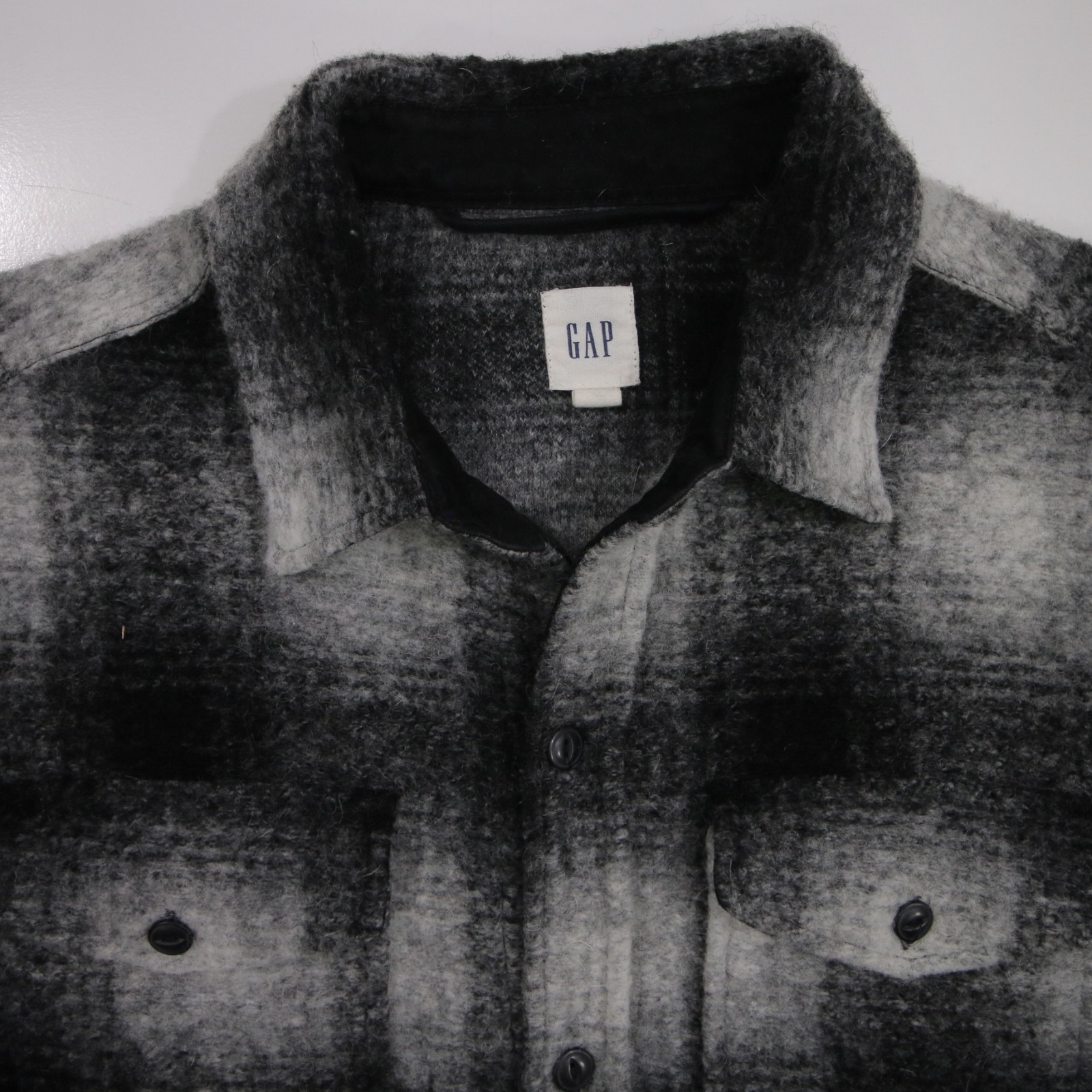 GAP Shacket Jacket Wool Blend Button Up Mens Medi… - image 2