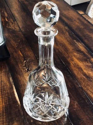 illusions by Samobor  handblown Crystal wine brandy w/stopper decanter