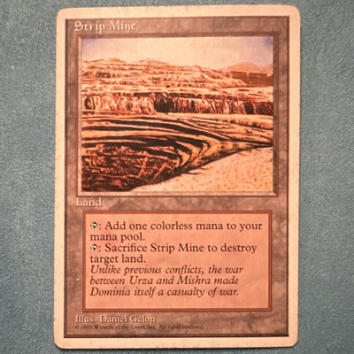 Wizards Strip Mine MTG 4th Edition Land Uncommon Regular 1995 English Daniel Ge 