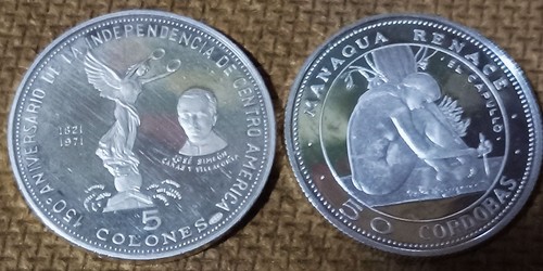 CHOOSE 1 of 2 LATIN AMERICA 1970s SILVER; 71 EL SALVADOR 5 C  or 73 HAITI 25 G