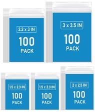 500 PCS Small Plastic Bags, Mini Resealable 4 Different Small, Clear