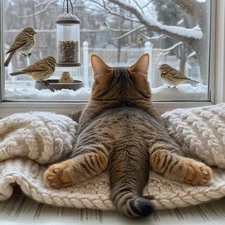 Cat Diamond Art Kits for Adults, Bird 5D Diamond Painting Kits for Beginner,DIY 