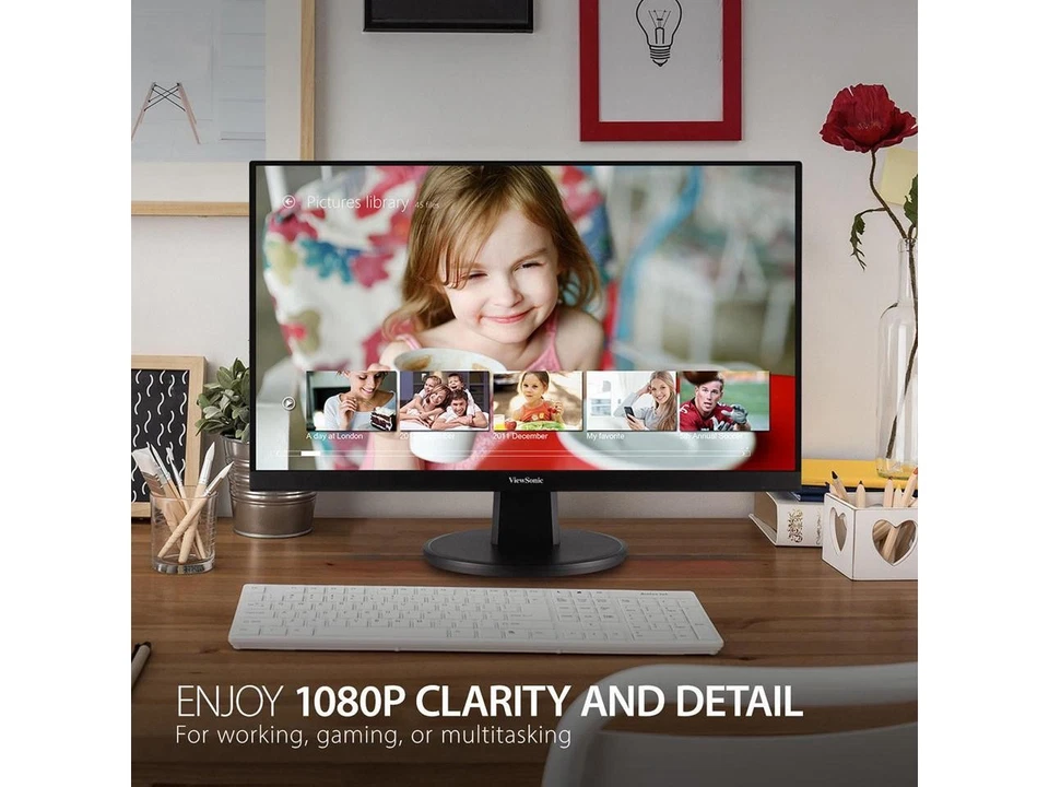 ViewSonic VA2247-MH 22 Inch Full HD 1080p Monitor with Ultra-Thin Bezel, - Image 2 of 4