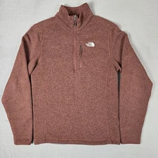 The North Face Jacket Mens Small Gordon Lyons Brown Tech Pullover Fleece