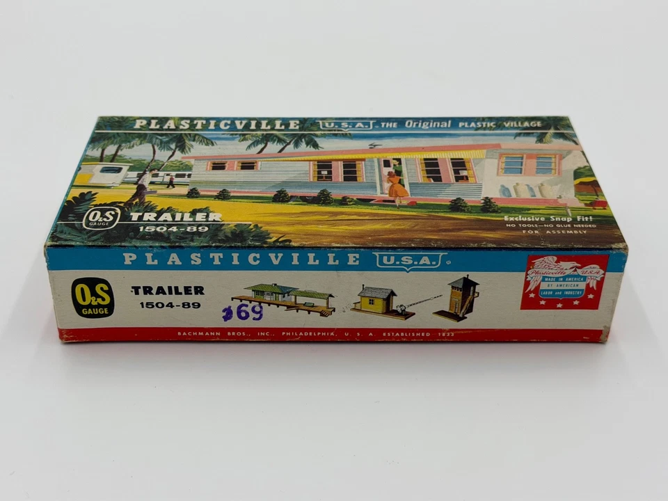 PLASTICVILLE USA- VINTAGE TRAILER 1504-89 KIT O GAUGE  COMPLETE - Image 3 of 3