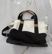 Pottery Barn Baby Classic Diaper Bag Black and White Color blocked USED