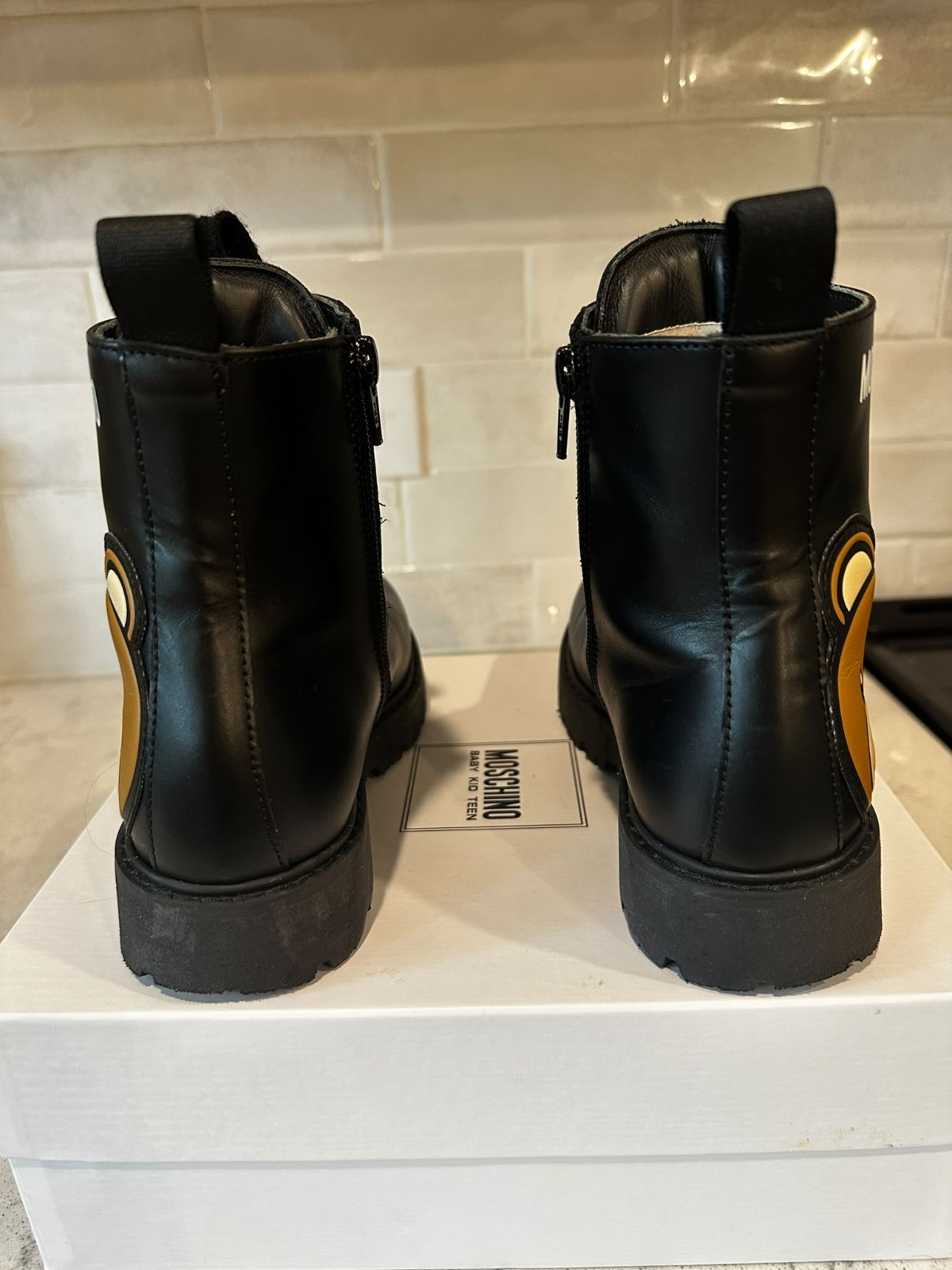 Moschino Unisex Kids Combat Boots image 5