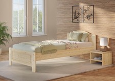 Lit simple en bois massif