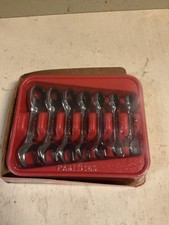 Snap On Tools Oxkr707 7pc Sae 0 Offset Short Ratcheting Combo Wrench Set New 