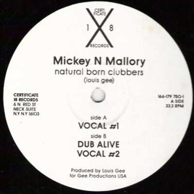 Mickey N Mallory - Natural Born Clubbers / VG+ / 12''''