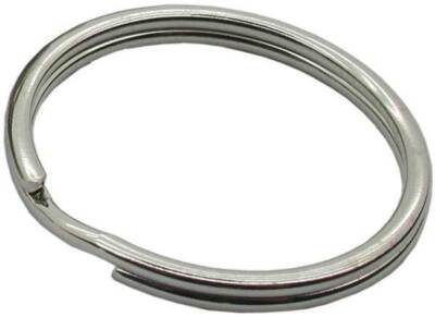 STAHL VERNICKELT SPALTRINGE 30 MM o/d Schlüsselring für Leder Schlüsselanhänger - GROSSE PKS