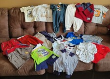 Lot of Baby Clothes - 23 Pieces - Size 12 Months - Pants, Shorts, Shirts, etc.