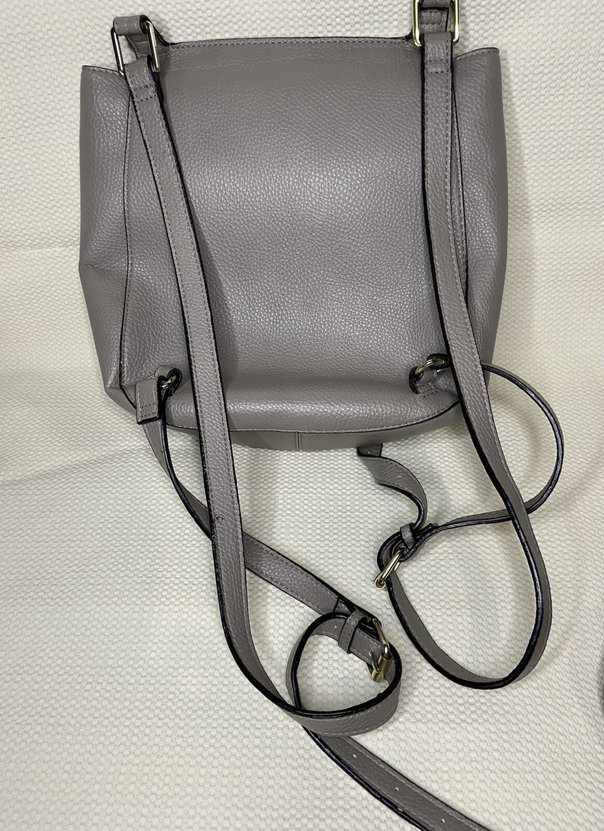 Steve Madden Gray Pebbled Backpack Adjustable Strappy Purse  display picture 2