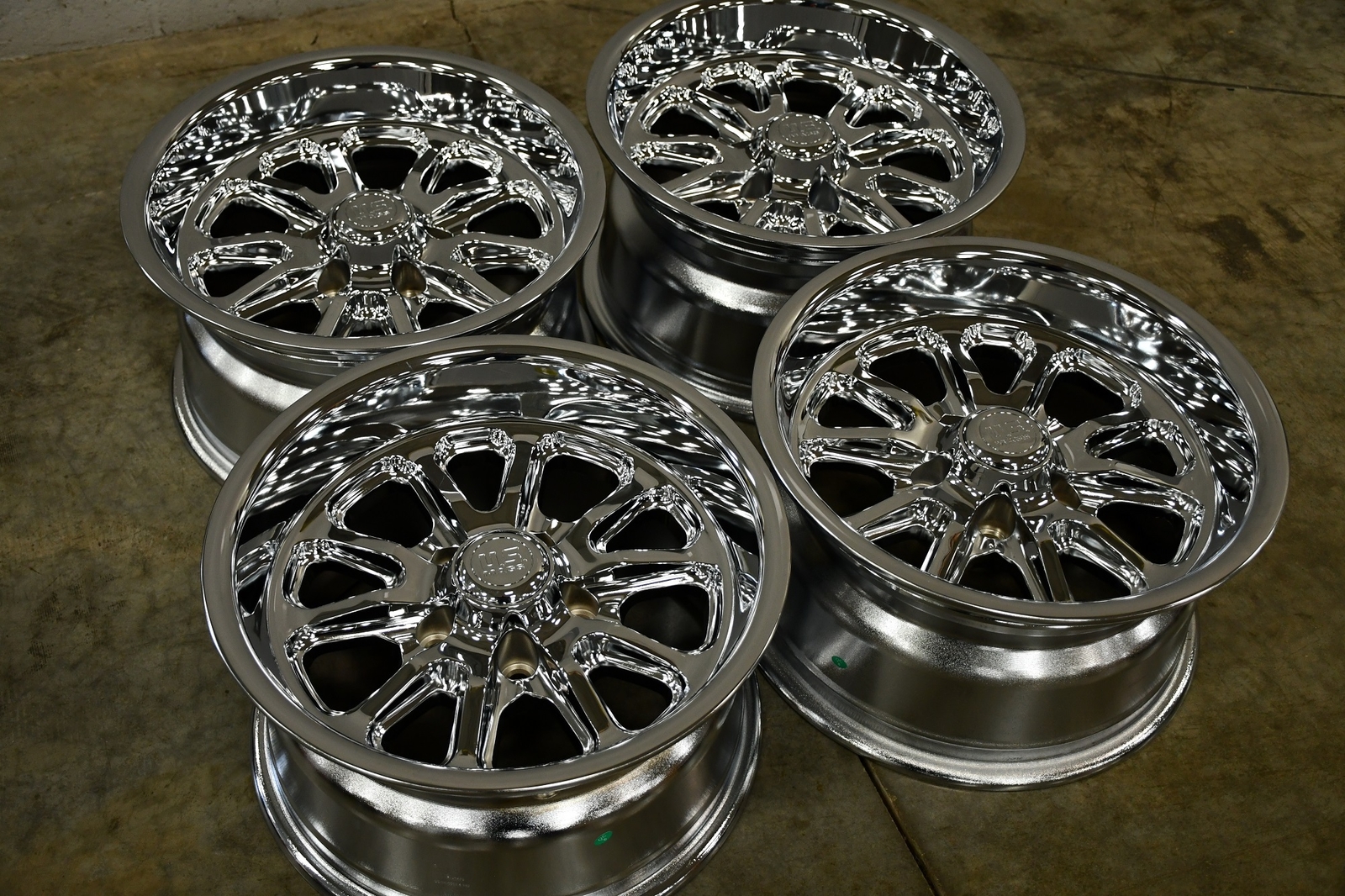 Set 4 US Mag U110 Rambler 17x8 5x4.5 Chrome Plated Wheels 17