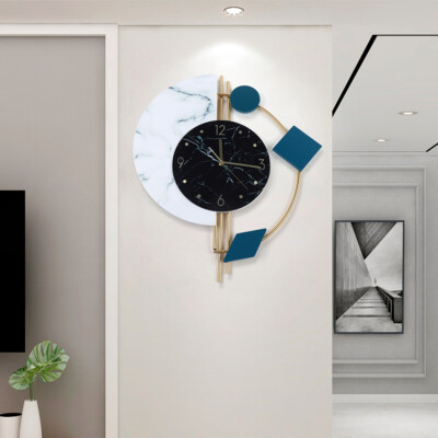 Modern Nordic Large Wall Clock 3D Creative Clock Wall Living Room Home Art Decor