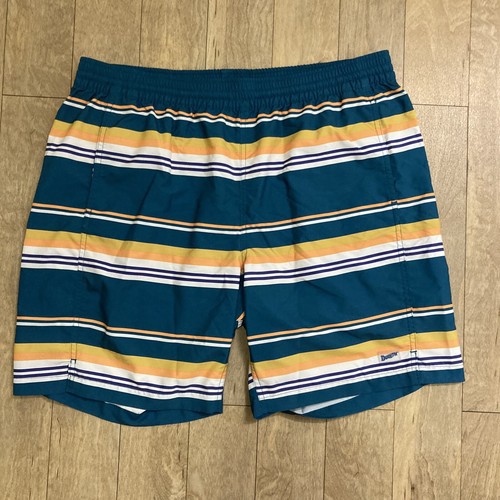 Herren Duluth Trading Company XL Badehose Gummibund Kordelzug Streifen