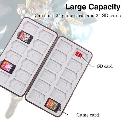 24 in 1 Zelda Sheikah Slate Game Card Case Travel Holder Box For